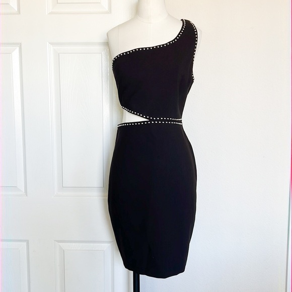 NWT Likely Portia Studded One-Shoulder Cutout Cocktail Dress - Picture 3 of 7